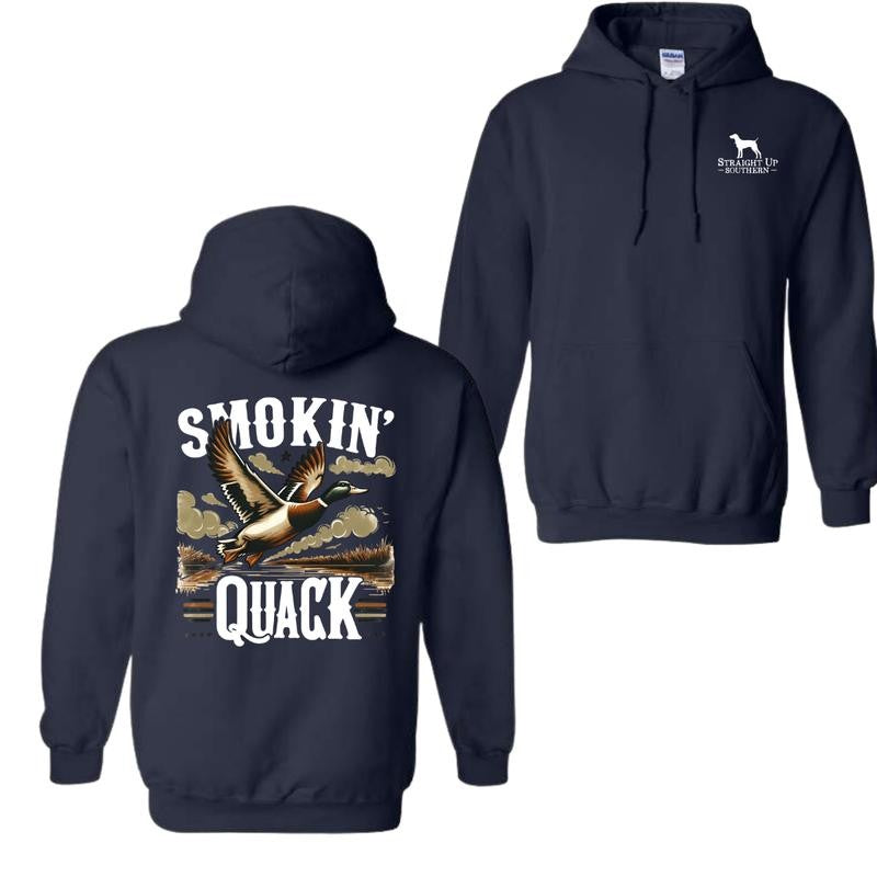 Smokin Quack Hoodie - Stunning Duck Design Perfect Trendy for men for women double sides
