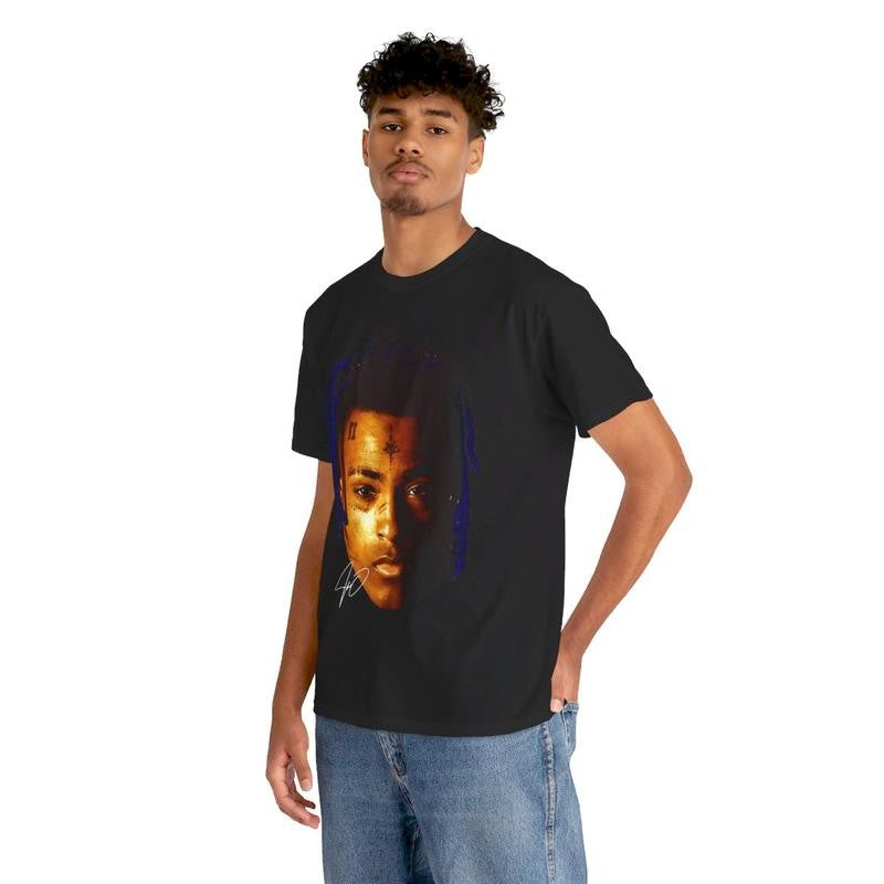 XXXTentacion T-Shirt, Vintage 90s Bootleg Style, T-Shirt, X Rapper Merch, Hip Hop Graphic Casual Cotton Menswear Top Classic Smooth Tshirt Underwear Shortsleeve