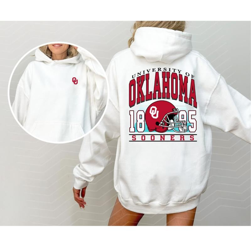 [BIG DEAL]Vintage Oklahoma Sooners Football 2 Side Hoodie & Sweatshirt, Unisex Hoodie & Sweatshirt, Vintage Hoodie & Sweatshirt