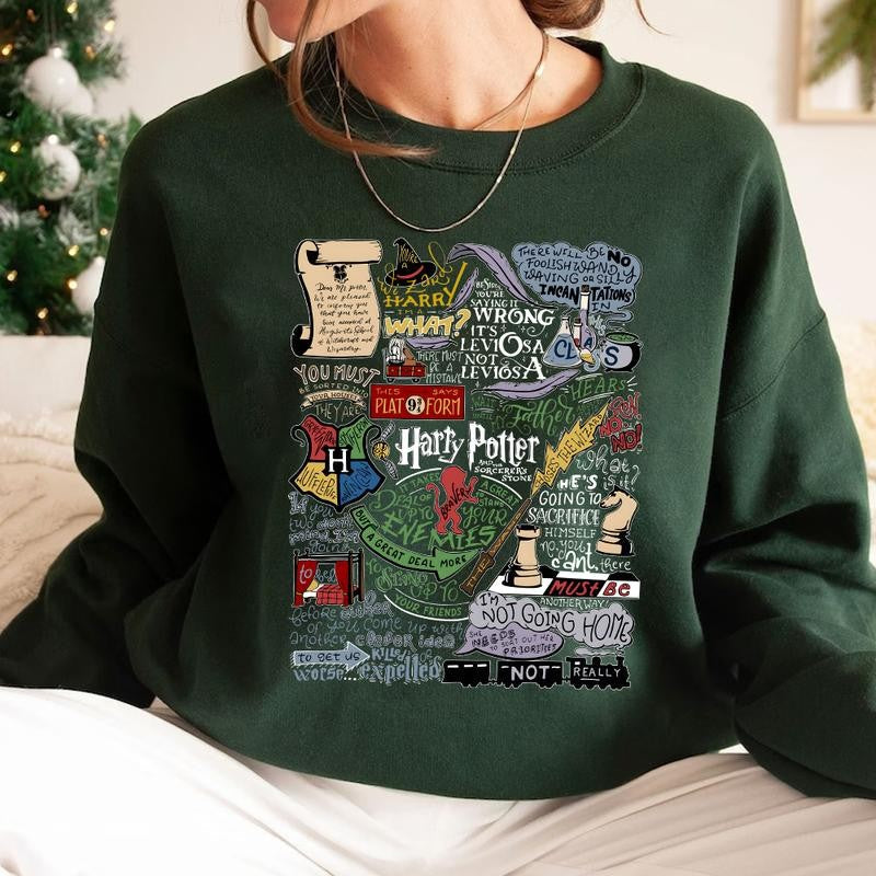 HP Quotes Chaper 1 Sweatshirt, HP Quotes Unisex Hoodie, Potterhead Shirt, Hogwarts Unisex Tee, Hogwarts T-shirt, gift for fan, Cotton Fit, For Men, For Women wizard house harry potter