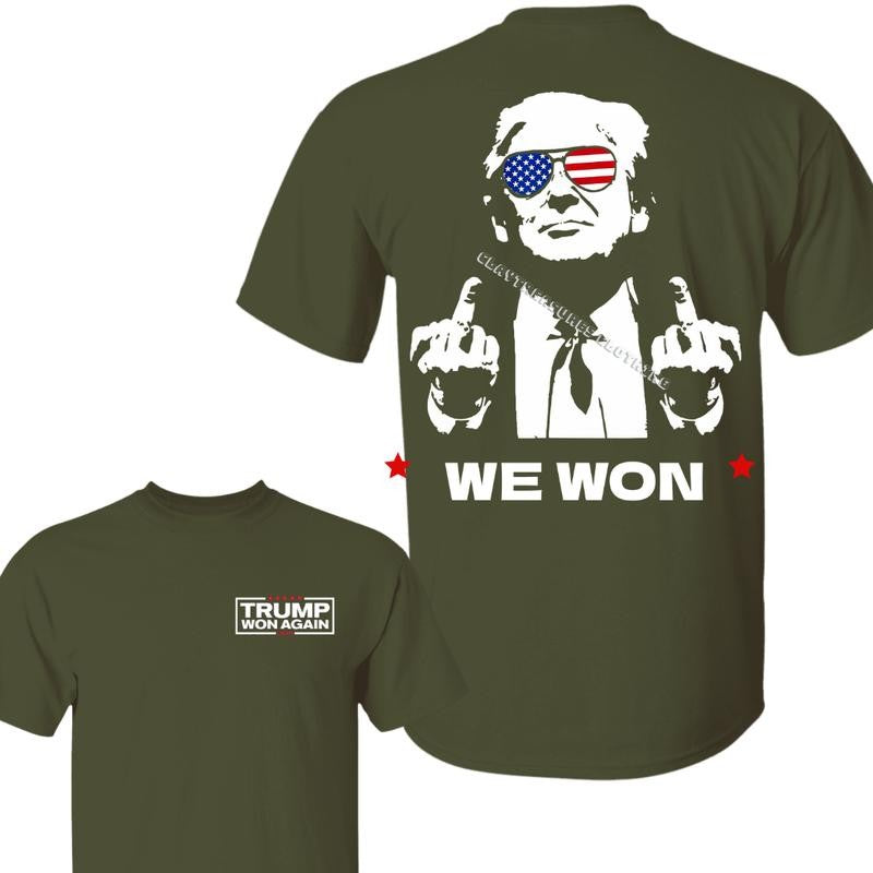 Trump Won Again 2024 Unisex T-Shirt, Trum Vance Shirt, We Won, Election 2024, Gift for Trump Supporter, Full Size