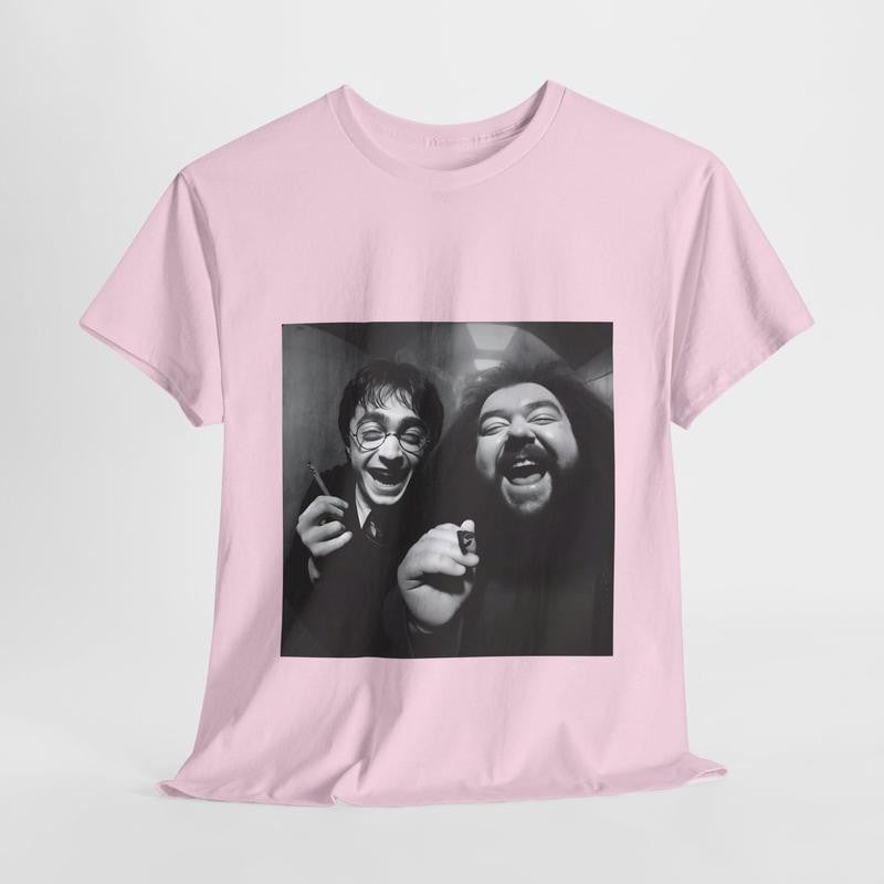 420 Joint from Harry and Hagrid Unisex Gildan Cotton T Shirt - Humorous Hogwarts Print Graphic Tee