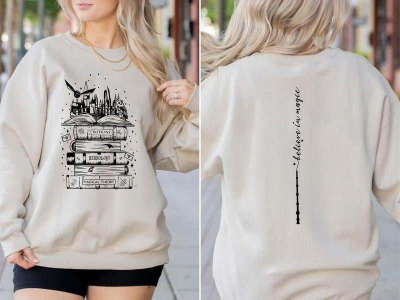 Vintage Wizard Castle Book Hogwarts Sweatshirt,  Harry Potter Shirt , Bookish Shirt