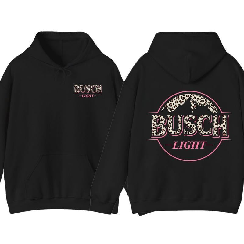 [Sale Up To 65%] Busch Light Leopard Hoodie/ T-Shirt/ Sweatshirt, Unisex Hoodie, 2 Sides Graphic Design, Vintage Shirt, For Men, For Women