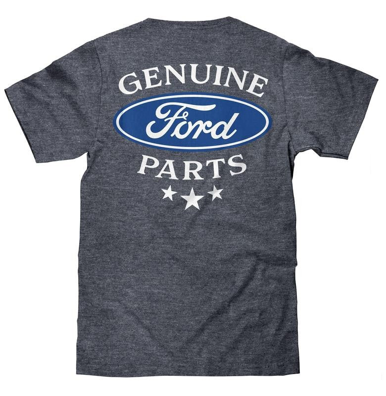 Ford Genuine Parts Car Logo Front And Back Print T-shirt - Navy Heather, All-gender Fashion Trends For Men And Women, Color Variety, Menswear Top