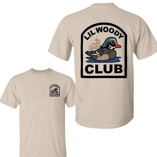 [Sale Up To 60%] Lil Woody Club Short Sleeve Tee Vintage T-shirt, Graphic Cotton Shirt, Vintage Style, For Men, For Women, Gift For Him