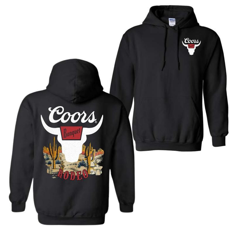 Coors Banquet Desert Shirt Hoodie, Coors Bull Head Cowboy Hoodie, Unisex Hoodie, Graphic Tees For Women And Men, Gifts For All