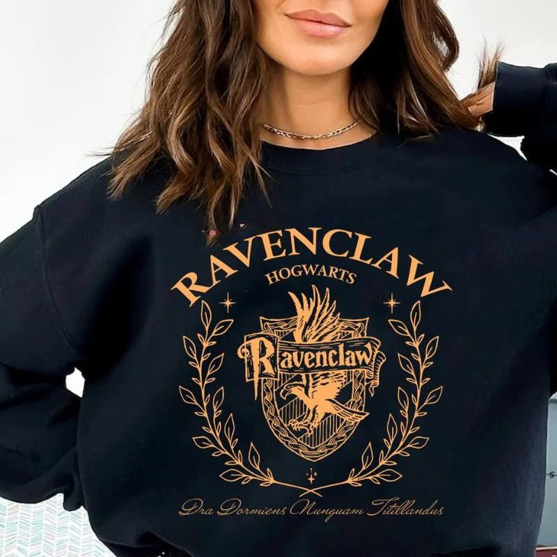 HP Vintage Wizard  Houses Sweatshirt, Wizard Houses Unisex Shirt, Potterhead Shirt, Hogwarts Hoodie, gift for fan, Cotton Fit, For Men, Womenswear potterhead gift potterhead sweater harry potter