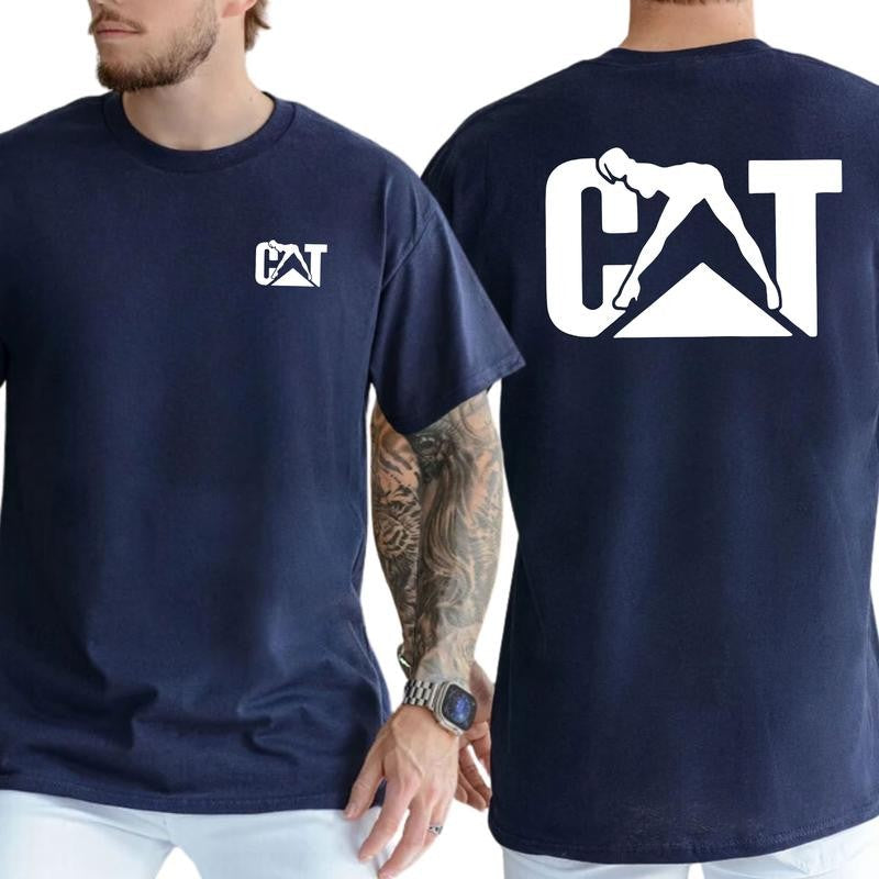 Cat With Woman Shirt, Unisex Classic Fabric Shirt, lady Cat tee, Soft Fabric Short Sleeve Shirt