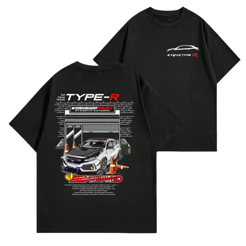 Honda Civic type R Hoodie, T-Shirt, Sweater, Shirt For Men, for Women, Car Enthusiast Shirt, Car Clothing Classic Cotton graphic hoodies