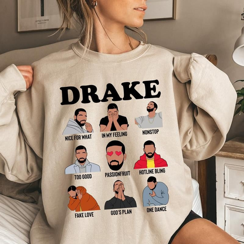 DR4KE Top Songs Sticker Logo Funny Music Shirt