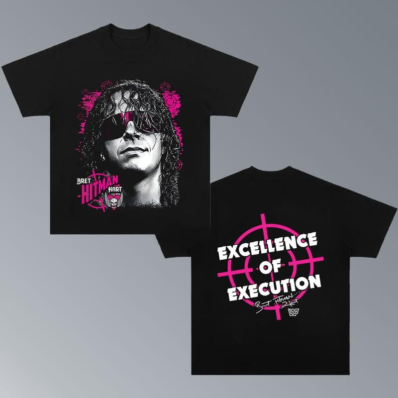 BRET HITMAN HART-JUMBO SHARPSHOOTER Wrestling Tee, Wrestling Graphic Tee, WWE Shirt,  Sports T-shirt, Wrestling Gift, Gift for Him Gift For Her