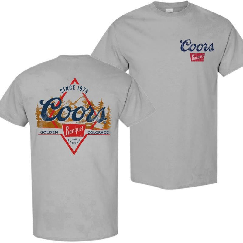Vintage Coors Golden Banquet 2-Sides T-Shirt, Beer Shirt, High-Quality Printing, All Seasons, Casual Fitted, For Men And Women