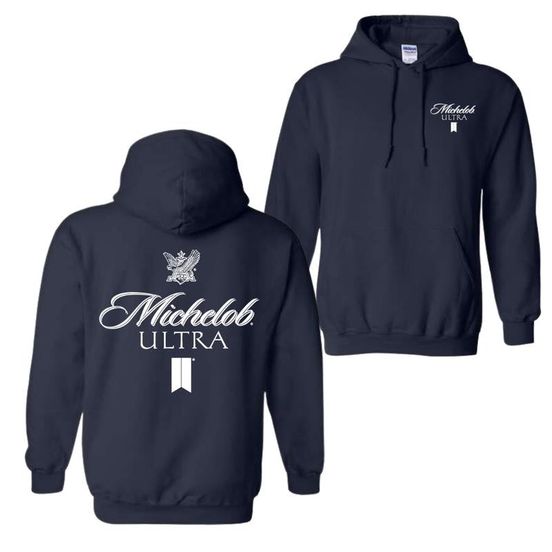 Michelob Ultra Hoodie - Sleek Black Logo Design for Beer Enthusiasts, Perfect for Fans of the Classic Ultra Beer, Unisex Hoodie for Man and Women