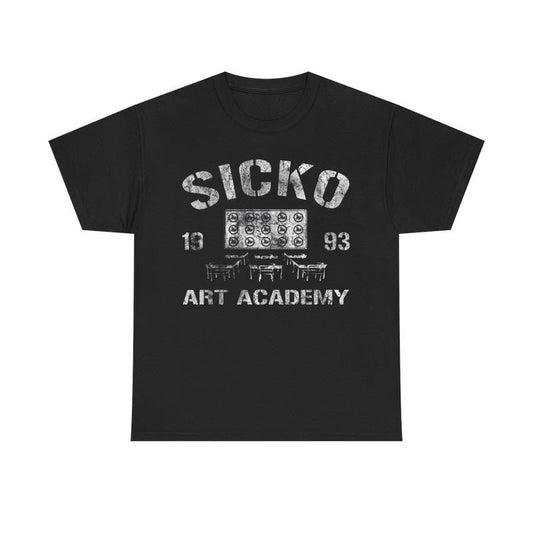 Black Tee Art Academy Casual Classic Cotton Menswear Retro Shirt Top Vintage Comfy Day Graphic Smooth T-Shirt Underwear Tshirt Streetwear Man Shortsleeve Crewneck