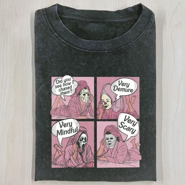 DID YOU SEE HOW I CHASED THEM T-SHIRT, Jason Voorhees, Michael Myers, Ghost Face, Pennywise, Horror Movie Shirt, Horror Character, Funny Halloween Shirt, Unisex T-Shirt, Gift For Men Women