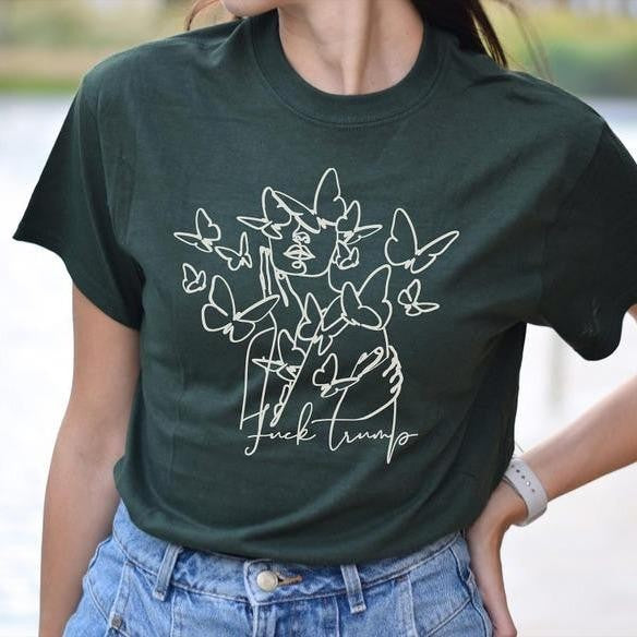 Subtle Fvck Trump - Unisex Crew Neck T-Shirt | Political Tee | Feminist Shirt | Gifts for Her | Anti Trump Shirt