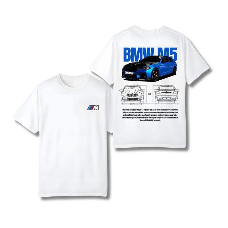 BMW M5 Unisex Tshirt, BMW Seri Hoodie, M5 Blue Series Tee, Car Enthusiast Shirt, Car Clothing