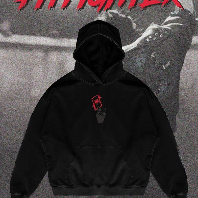 Arcane Pitfighter Hoodie/T-Shirt Anime Hoodie/T-Shirt MenSwear Cotton Men's Sleeve Top Crewneck Hoodie/T-Shirt Warriors