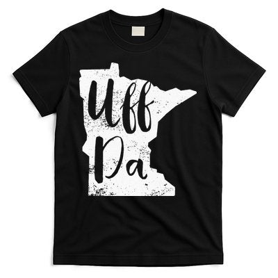 Uff Da Minnesota Map Funny Distressed T-Shirt
