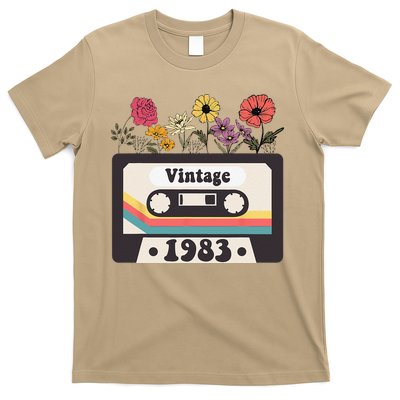 Vintage 1983 For Women Turning 40 40th Birthday Wildflower T-Shirt