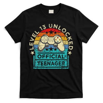 Vintage 13 Years Old Gamer Level 13 Official Teenager T-Shirt
