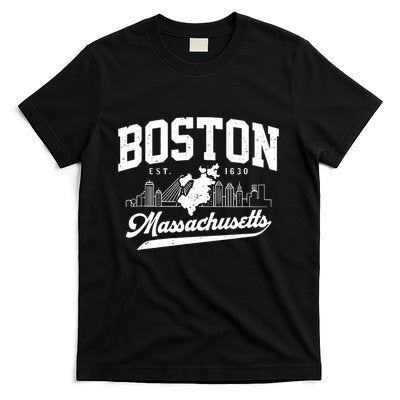 Vintage Boston Massachusetts Est 1630 Souvenir T-Shirt