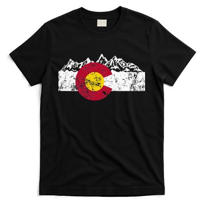 Vintage Colorado Flag Retro Mountain Souvenir Men Women T-Shirt