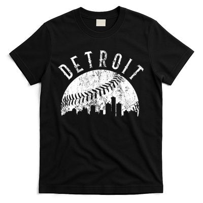 Vintage Detroit Michigan Skyline Apparel T-Shirt
