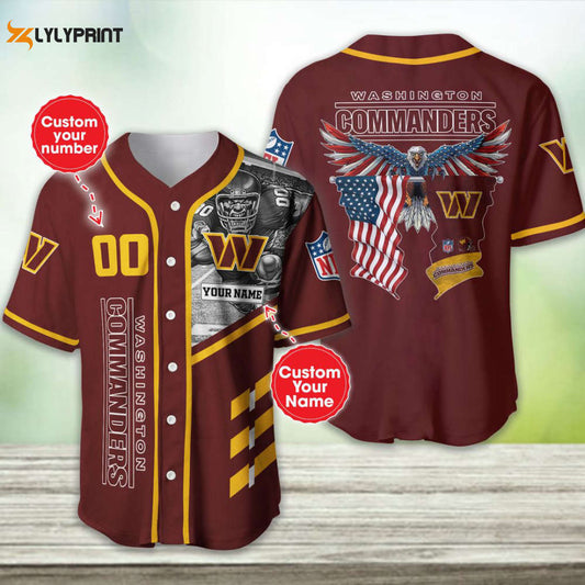Washington Commanders Personalized Baseball Jersey Fan Gifts - lylyprint.com