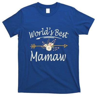 WorldS Best Mamaw Gift Mothers Day Cute Funny Gift T-Shirt