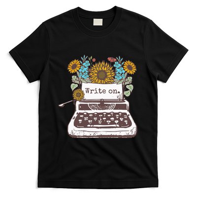 Write On Funny Novelty Vintage Typewriter For Writers T-Shirt